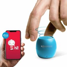 Boompods Zero Talk Mini Portable Bluetooth Speaker with Amazon Alexa Built-In - Small Wireless Outdoor Speakers, IPX6 Waterproof, 5 Hr Playtime, with Microphone for Shower, Travel, & iPhone