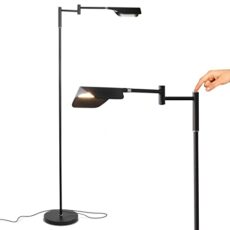 Brightech Leaf - Bright LED Floor Lamp for Reading, Crafts & Precise Tasks - Standing Modern Pharmacy Light for Living Room, Sewing - Great by Office Desks & Tables