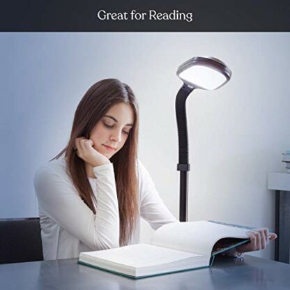 Brightech Regent - LED Reading, Craft & Task Floor Lamp - Free Standing Modern Pole Light with Adjustable Gooseneck - Tall, Bright Office Light Goes Over Desk or Lash Bed - Antique Brass/Gold 4 Brightech Regent - LED Reading, Craft & Task Floor Lamp - Free Standing Modern Pole Light with Adjustable Gooseneck - Tall, Bright Office Light Goes Over Desk or Lash Bed - Antique Brass/Gold - Image 4