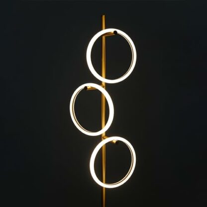 Brightech Saturn LED Tree Floor Lamp - Unique Design Matches Modern and Contemporary Decor - 3 Light Standing Pole Lamp- Tall Light for Living Room, Bedroom, and Office - Gold/Brass - Image 3