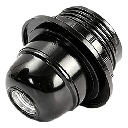 CF Edison Screw ES Bakelite Lamp Holder E27 Light Bulb Deco Lamp Black Fitting - Image 2