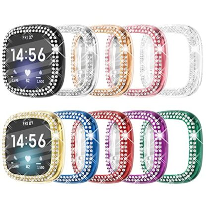 CHANCHY 4 Pack Compatible with Fitbit Versa 2 Screen Protector Case, Soft TPU Full Protective Case Cover Bumper - Image 2