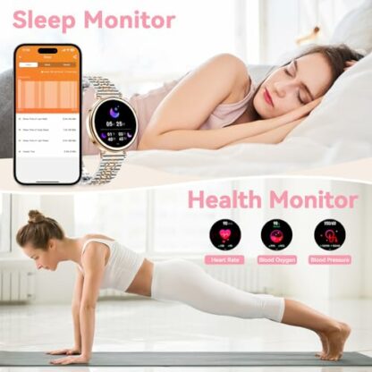 CIVO Smart Watches for Women Fitness Sport Tracker Health Blood Pressure Heart Rate Monitor Ladies Smartwatch for Android iOS Phone - Image 4