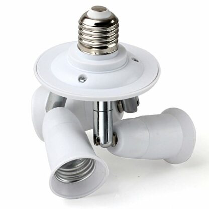 CLWHJ 360 Degrees Adjustable 3 in 1 E26/E27 Splitter Socket Adapter. E26/E27 Standard LED Bulbs 360 Degrees Adjustable 180 Degree Bendable Max Watt 180W - Image 4