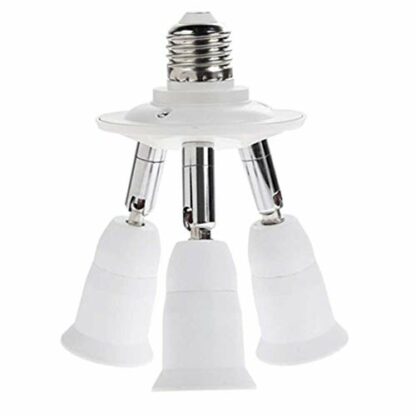 CLWHJ 360 Degrees Adjustable 3 in 1 E26/E27 Splitter Socket Adapter. E26/E27 Standard LED Bulbs 360 Degrees Adjustable 180 Degree Bendable Max Watt 180W - Image 2