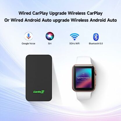Carlinkit 5.0 Wireless CarPlay und Android Auto 2 in 1 Adapter,For cars wired apple CarPlay or wired Android Auto Function,(Model year:2017 to 2024) Support voice assistant, navigation, music 3 Carlinkit 5.0 Wireless CarPlay und Android Auto 2 in 1 Adapter,For cars wired apple CarPlay or wired Android Auto Function,(Model year:2017 to 2024) Support voice assistant, navigation, music - Image 3