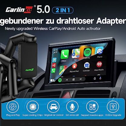 Carlinkit 5.0 Wireless CarPlay und Android Auto 2 in 1 Adapter,For cars wired apple CarPlay or wired Android Auto Function,(Model year:2017 to 2024) Support voice assistant, navigation, music 4 Carlinkit 5.0 Wireless CarPlay und Android Auto 2 in 1 Adapter,For cars wired apple CarPlay or wired Android Auto Function,(Model year:2017 to 2024) Support voice assistant, navigation, music - Image 4