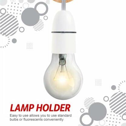 Ceiling Lamp Holder Bayonet Cap Ceiling Lamp T2 Terminal Light Pendant Un-Switched Socket White Fitting Holder High Temperature Resistance Ideal For Bathroom Bedroom Kitchen - Image 4