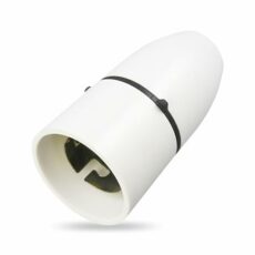 Ceiling Lamp Holder Bayonet Cap Ceiling Lamp T2 Terminal Light Pendant Un-Switched Socket White Fitting Holder High Temperature Resistance Ideal For Bathroom Bedroom Kitchen