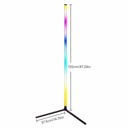 Corner Floor Lamp, 120cm Smart RGB LED Floor Lamp with App Remote Control, Music Sync, DIY Mode, Timer, 16 Million Colour Changing Standing Lamp, Dimmable Modern Mood Lighting for Living Room, Bedroom - Image 4