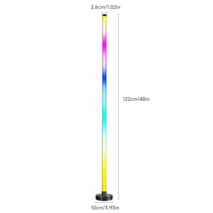 GIVOKE 48" Smart LED Floor Lamp, 16 Million Colour Changing Standing RGB Corner Light with Music Sync, Remote & App Control, DIY Mode & Timing, Modern Mood Lighting for Room - Image 3