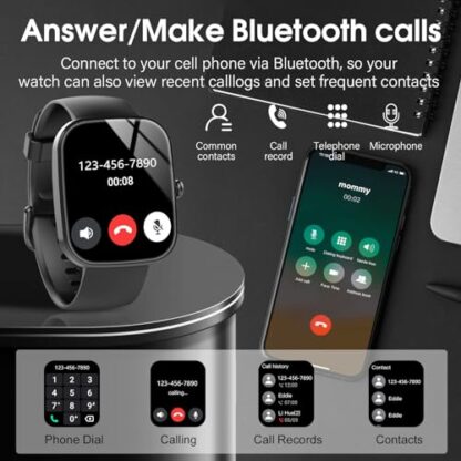 Csasan Smart Watch for Men Women Answer/Make Calls, 1.91" Touch smartwatch for men, 110+ Sports Modes with Heart Rate Sleep Monitor Step Counter, IP68 Waterproof Fitness Watch 3 Csasan Smart Watch for Men Women Answer/Make Calls, 1.91" Touch smartwatch for men, 110+ Sports Modes with Heart Rate Sleep Monitor Step Counter, IP68 Waterproof Fitness Watch - Image 3