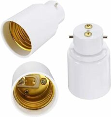 DIMEIYAN Lamp Base Socket Converter,Light Bulb Base,Bulb Base B22 to E27 Screw Socket LED Halogen Bulb Lamp Holder Converter Adapter