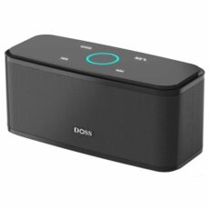 DOSS SoundBox Portable Bluetooth Speaker with 12W HD Sound and Bass, IPX5 Waterproof, 20H Playtime, Touch Control, Handsfree, Wireless Speaker for Home, Outdoor, Travel
