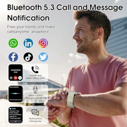DUSONLAP Smart Watch for Men Women (Answer/Make Calls), 1.85" Fitness Watch with Heart Rate/Sleep Monitor/Step Counter, 110+ Sports Fitness Tracker - Image 3