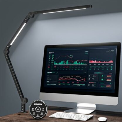 Desk Lamp EYOCEAN LED Desk Light with Clamp Eye-Care Desk Lamp for Home Office Dimmable High Brightness&Color Mode Swing Arm Lamp, Desk Light with Remote Controller 12W Task Lamp Crafting Lighting 2 Desk Lamp EYOCEAN LED Desk Light with Clamp Eye-Care Desk Lamp for Home Office Dimmable High Brightness&Color Mode Swing Arm Lamp, Desk Light with Remote Controller 12W Task Lamp Crafting Lighting - Image 2