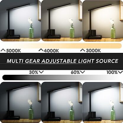 Desk Lamp,Desk Lamps for Home Office,COZOO LED Desk Lamp with 2 USB Charging Ports,2 Pen Holders,1 Outlet,3 Color 3 Brightness Levels,Touch/Memory/Timer,LED Desk Light Small Desk Lamp Kids Study Lamp 4 Desk Lamp,Desk Lamps for Home Office,COZOO LED Desk Lamp with 2 USB Charging Ports,2 Pen Holders,1 Outlet,3 Color 3 Brightness Levels,Touch/Memory/Timer,LED Desk Light Small Desk Lamp Kids Study Lamp - Image 4