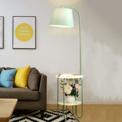 Desk lamp Floor Lamp Floor Lamps End Table with Charging Station, Bedside Table with Lamp Attached, Small Side Table Lamp for Bedroom Standing Lamp(Blue) Table lamp 3 Desk lamp Floor Lamp Floor Lamps End Table with Charging Station, Bedside Table with Lamp Attached, Small Side Table Lamp for Bedroom Standing Lamp(Blue) Table lamp - Image 3