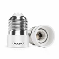 DiCUNO E27 to E14 Socket Converter Socket Adapter Lamp Base Adapter for LED Bulbs and Incandescent Bulbs and CFL Bulbs