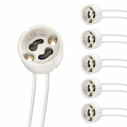 DiCUNO GU10 Lamp Holder,Socket Lamp Holder 0.75mm² Silicon Wire Bulb Connector 15cm Lamp Base for LED and Halogen,250V,Max 300W - Image 2