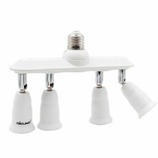 DiCUNO Light Socket Splitter Adapter, 4 in 1 E26 E27 Socket Converter, Bulb Lamp Horizontal Designed 360 Degrees Adjustable 180 Degrees Bending
