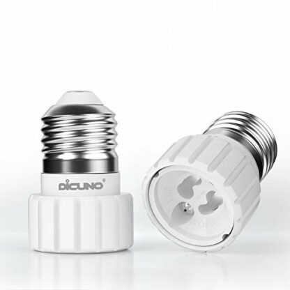 Dicuno E27 to GU10 Socket Converter/ES Edison Screw E27 to GU10 Socket Lamp Holder Adapter for LED Bulbs Maximum Wattage 200W Maximum Voltage 250V[Energy Class A++] - Image 2