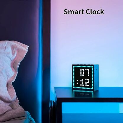 Divoom Timebox evo Pixel Art LED Bluetooth Speaker App Control, Smart Portable Wireless Speaker with Powerful Bass, Supports Alarm Clock Radio, Microphone (Black,1 Pack) - Image 3
