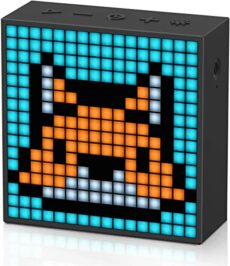 Divoom Timebox evo Pixel Art LED Bluetooth Speaker App Control, Smart Portable Wireless Speaker with Powerful Bass, Supports Alarm Clock Radio, Microphone (Black,1 Pack)