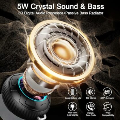 Dyurwa 2024 Bluetooth Shower Speaker, Portable Bluetooth Speaker with with HD Sound - Image 4