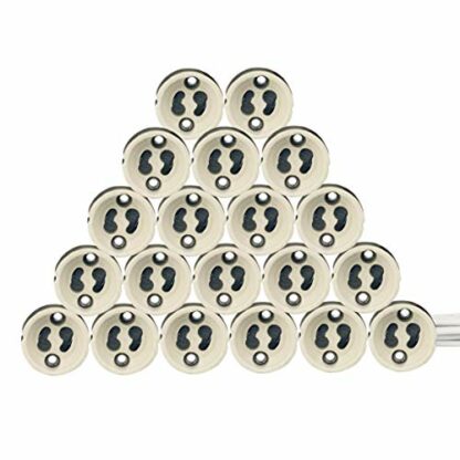 EACLL GU10 Lamp Bases GU10 Feet Socket, Ceramic Lamp Socket, with High-Quality Silicone Cable, Connecting Sockets for GU10 LED Lamps and Halogen, Pack of 20 - Image 2