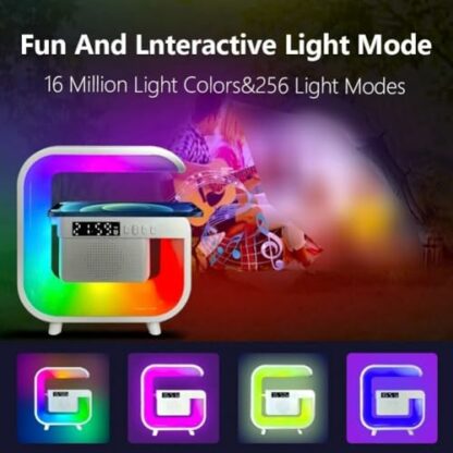 EBILUN Multifunction LED Lamp Smart Bluetooth Speaker Wireless Charger RGB Alarm Clock Night Light 3 EBILUN Multifunction LED Lamp Smart Bluetooth Speaker Wireless Charger RGB Alarm Clock Night Light - Image 3