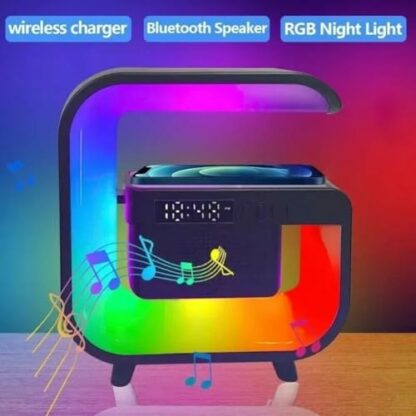 EBILUN Multifunction LED Lamp Smart Bluetooth Speaker Wireless Charger RGB Alarm Clock Night Light 4 EBILUN Multifunction LED Lamp Smart Bluetooth Speaker Wireless Charger RGB Alarm Clock Night Light - Image 4