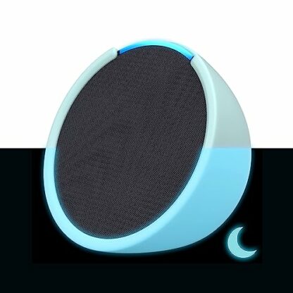 Echo Pop | Full sound compact Wi-Fi and Bluetooth smart speaker with Alexa | Charcoal and a Made For Amazon Sleeve for Echo Pop (2023 release), Glow-in-the-dark - Image 2