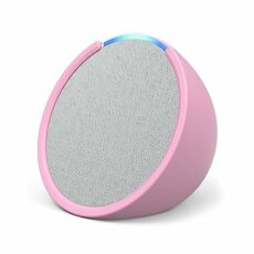 Echo Pop | Full sound compact Wi-Fi and Bluetooth smart speaker with Alexa | Glacier White and a Made For Amazon Sleeve for Echo Pop (2023 release), Lilac