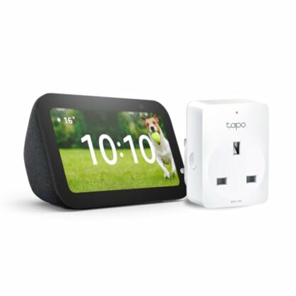 Echo Show 5 (3rd generation) | Charcoal + TP-Link Tapo P110M Smart Plug with Energy Monitoring, Works with Alexa - Smart Home Starter Kit 2 Echo Show 5 (3rd generation) | Charcoal + TP-Link Tapo P110M Smart Plug with Energy Monitoring, Works with Alexa - Smart Home Starter Kit - Image 2