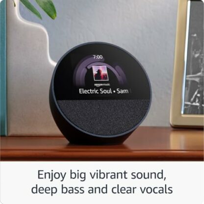 Echo Spot | Black + TP-Link Tapo P110M Smart Plug with Energy Monitoring, Works with Alexa - Smart Home Starter Kit - Image 4