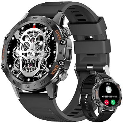 FEELNEVER Military Smart Watch for Men, Smart Watches with Bluetooth Voice Call Compatible with Android iOS Phone, Smartwatch with Heart Rate SpO2 Pressure Sleep Monitor 2 FEELNEVER Military Smart Watch for Men, Smart Watches with Bluetooth Voice Call Compatible with Android iOS Phone, Smartwatch with Heart Rate SpO2 Pressure Sleep Monitor - Image 2
