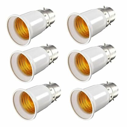 FGDTREE 6Pcs B22 To E27 Lights Socket Adapter Bulb Holder Bayonets To Screw Converter For LED Light Lamp Bulb Lighting Accessory 2 FGDTREE 6Pcs B22 To E27 Lights Socket Adapter Bulb Holder Bayonets To Screw Converter For LED Light Lamp Bulb Lighting Accessory - Image 2