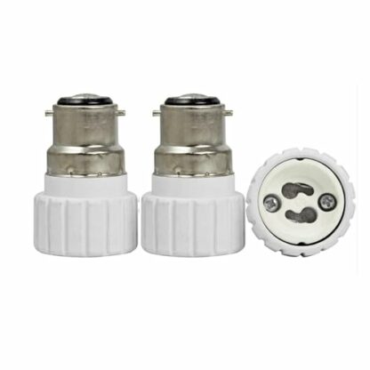 FINELED B22 to GU10 Light Adapter,B22 Bayonet Cap to GU10 Socket Base Converter for Light Lamp Bulb Holder Fitting(Pack of 3) - Image 2