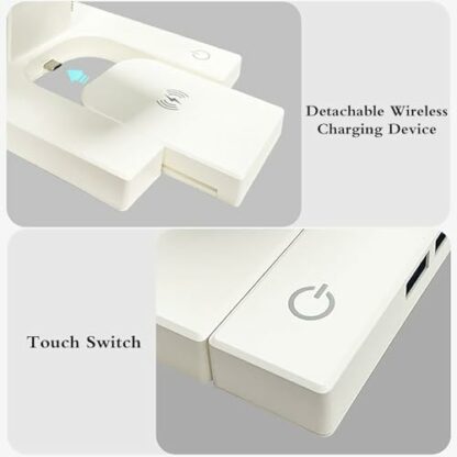 FXKJ Levitating Lamp Creative Floating LED Desk Lamp Modern Magnetic Levitation Desk Lamp 3 Gears Touching Switch Wireless Charger Night Light for Office Bedroom Living Room Decor - Image 3