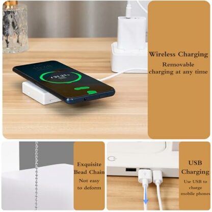FXKJ Levitating Lamp Creative Floating LED Desk Lamp Modern Magnetic Levitation Desk Lamp 3 Gears Touching Switch Wireless Charger Night Light for Office Bedroom Living Room Decor - Image 4
