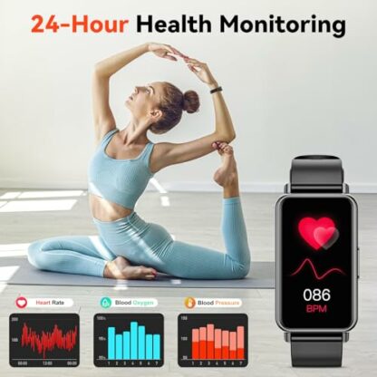 Fitness Tracker Watch for Men Women, 1.47" Smartwatches with 24/7 Heart Rate/Sleep Monitor/Calorie Monitor, 100+ Sports Modes Activity Trackers, Smart Watch for Women Compatible with Android iOS - Image 3