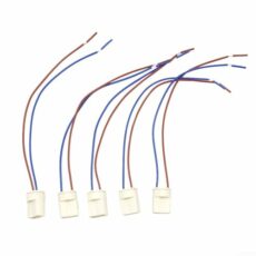 Five Pack G9 Ceramic Lamp Holders with Attached Cables for Reliable Lighting Solutions