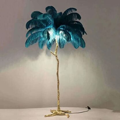 Floor Lamp, Floor Light Modern Ostrich Feather Gold Floor Lamp Metal Bronze Nordic Standing Lamp Villa Hotel Decor Lighting Bedroom Bedside Floor Lamp Standing Reading Lamp (Orange 120 * 200cm) 4 Floor Lamp, Floor Light Modern Ostrich Feather Gold Floor Lamp Metal Bronze Nordic Standing Lamp Villa Hotel Decor Lighting Bedroom Bedside Floor Lamp Standing Reading Lamp (Orange 120 * 200cm) - Image 4