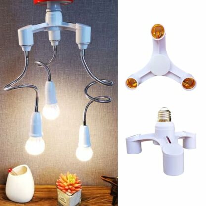 GANYKQ E27 to E27 LED Bulb Lamp Holder 2 3 4 5 6 E27 Base Socket Splitter LED Lamp Socket Light Bulb Adapter Holder 3 GANYKQ E27 to E27 LED Bulb Lamp Holder 2 3 4 5 6 E27 Base Socket Splitter LED Lamp Socket Light Bulb Adapter Holder - Image 3
