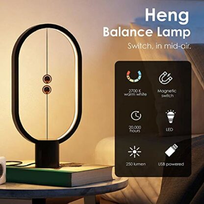 Glomora USB Smart Magnetic Balance Lamp, with Half Air Switch LED Desk Light Ornaments 3 Glomora USB Smart Magnetic Balance Lamp, with Half Air Switch LED Desk Light Ornaments - Image 3