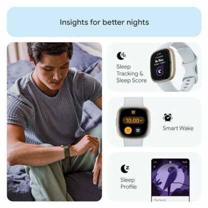 Google Fitbit Sense 2 Health and Fitness Smartwatch with built-in GPS, advanced health features, up to 6 days battery life - Compatible with iOS 15 or higher & Android OS 9.0 or higher 4 Google Fitbit Sense 2 Health and Fitness Smartwatch with built-in GPS, advanced health features, up to 6 days battery life - Compatible with iOS 15 or higher & Android OS 9.0 or higher - Image 4