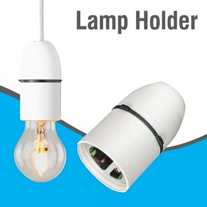 HASHK Ceiling Lamp Holder Light Bulb Socket Lamp Fitting High Temperature Resistance Ideal for Use in Confined Spaces Such As Bathrooms Bayonet Batten White 3 HASHK Ceiling Lamp Holder Light Bulb Socket Lamp Fitting High Temperature Resistance Ideal for Use in Confined Spaces Such As Bathrooms Bayonet Batten White - Image 3