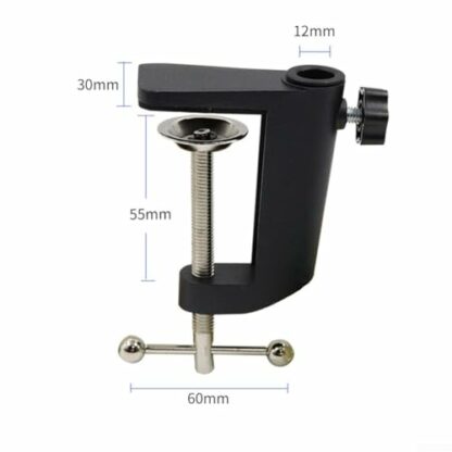 HEIBTENY Desk Lamp with C-shaped Clamp Bracket Made of Aluminium Alloy Provides Strong and Stable Hold Fixed Clamp Holder for Desk 360° Fixed Rotation - Image 3