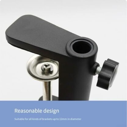 HEIBTENY Desk Lamp with C-shaped Clamp Bracket Made of Aluminium Alloy Provides Strong and Stable Hold Fixed Clamp Holder for Desk 360° Fixed Rotation - Image 4